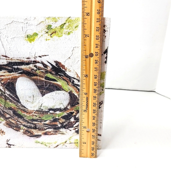 Raz Imports birds nest accent drawings. Green/white/gray. 2 piece set. - Picture 10 of 12
